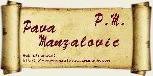 Pava Manzalović vizit kartica
